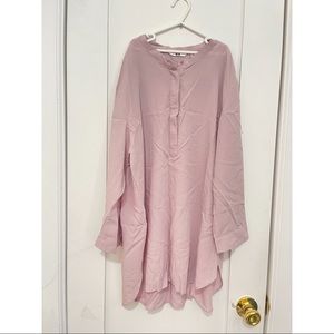 Uniqlo Women's Rayon Stand Collar 3/4 Sleeve Blouse